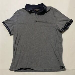 Michael Kors Men’s Grey Polo with Navy Trim